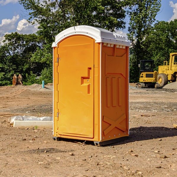 how often are the portable toilets cleaned and serviced during a rental period in Clovis